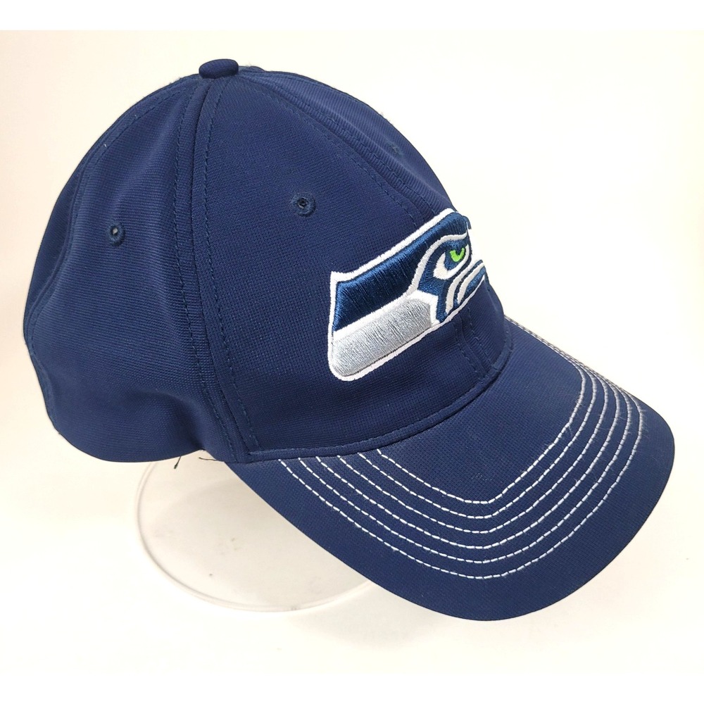 Seattle Seahawks NFL Hat Cap '47 Brand Forty Seven Blue Stretch Fit One Size - Picture 3 of 10